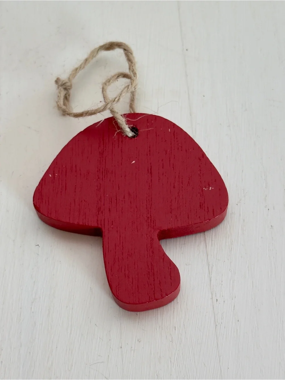 Happy Harvest Mushroom Wood Ornament
